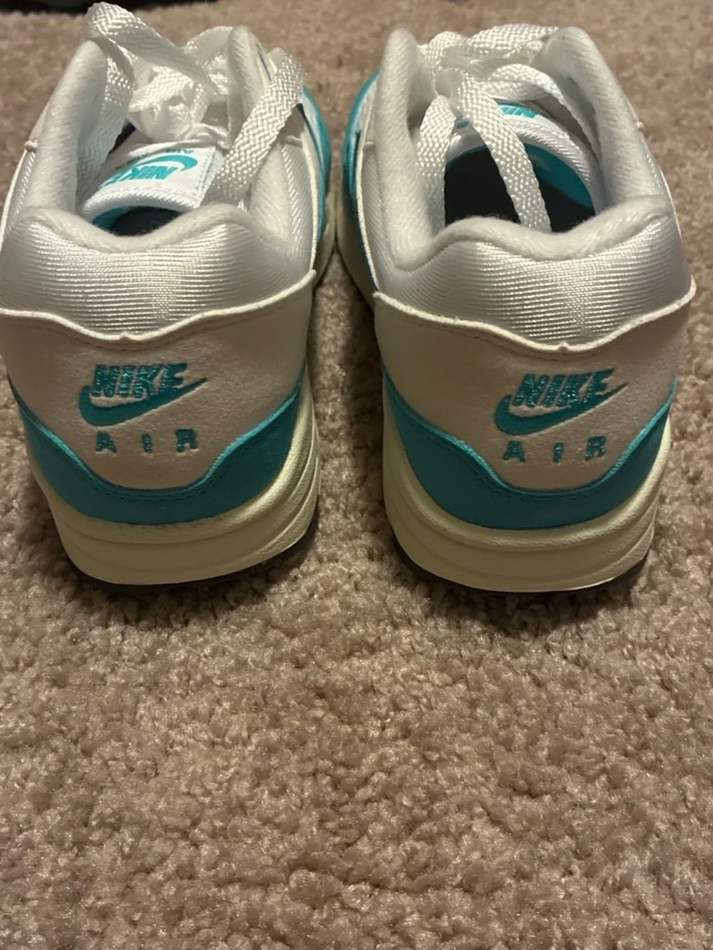 Nike Low-Top Sneakers in White and Teal Blue